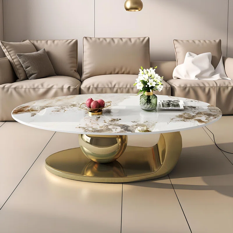 Delvan+Oval+Countertop+Coffee+Table+With+Stainless+Steel+Base (1)
